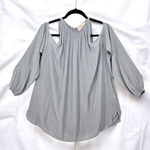 FOR 2 by Ramy Brook Maternity‎ Top Women Small Gray Cold Shoulder Lightweight
